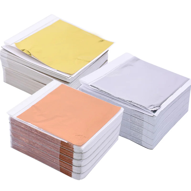 Art Craft Leaves - 100 feuilles de papier imitation or,