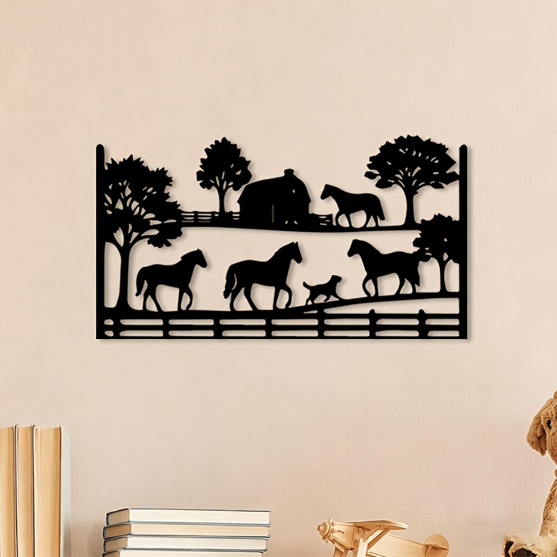 Art Craft Horse - CIFBUY Art mural en métal, sculpture