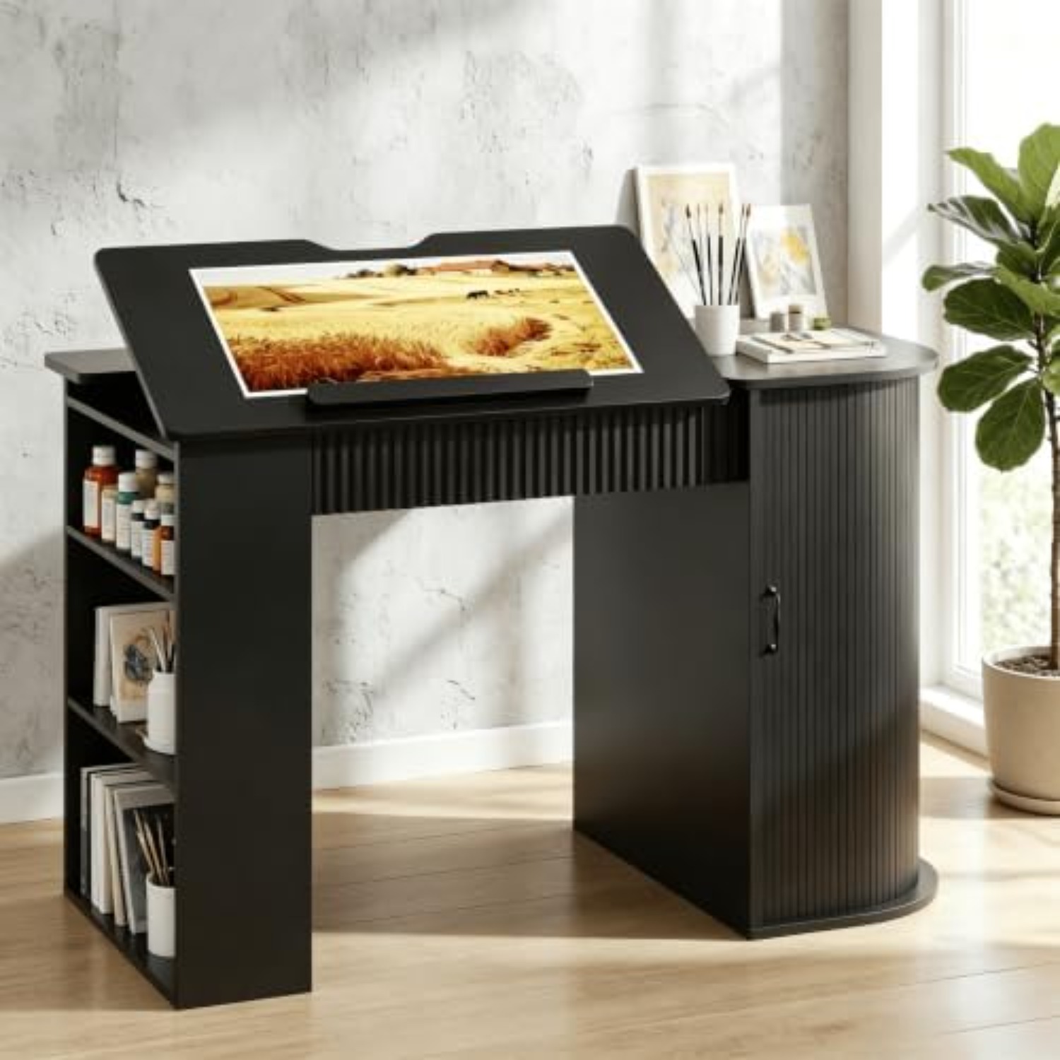 Art Craft Us - Table à dessin avec armoire de