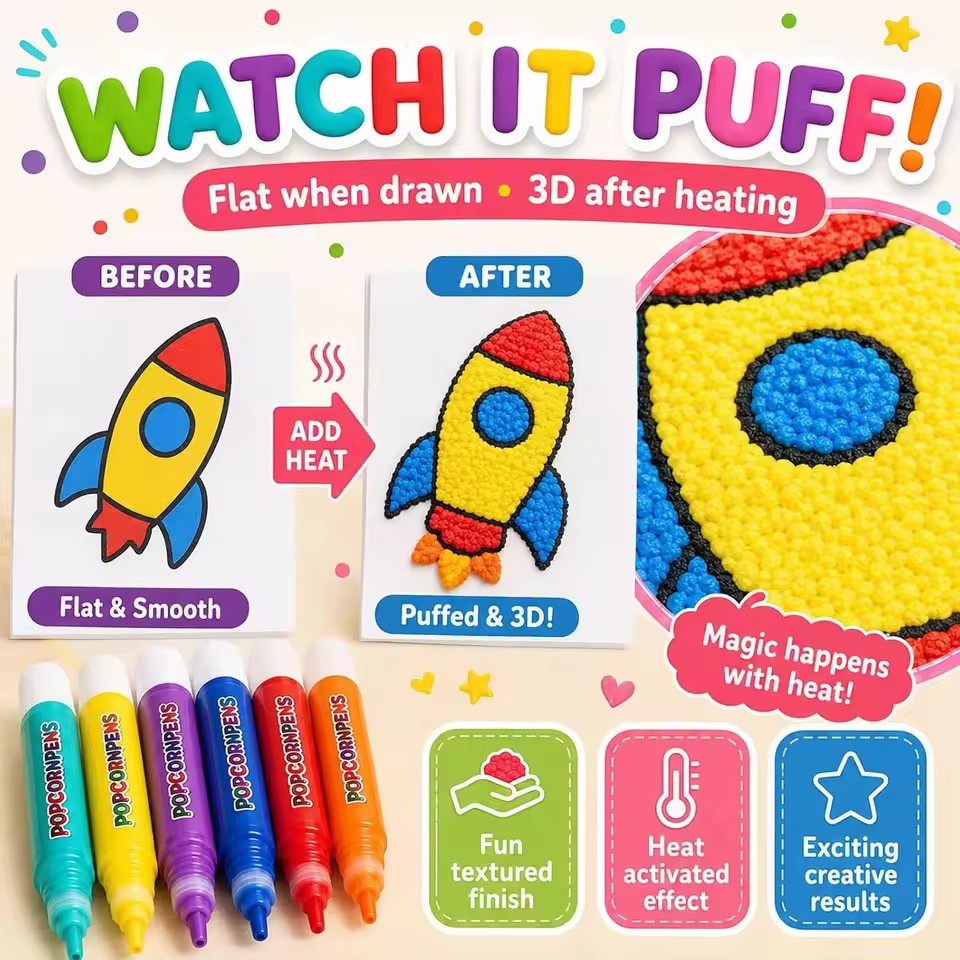 Art Craft Journals - Ensemble de stylos à effet popcorn,