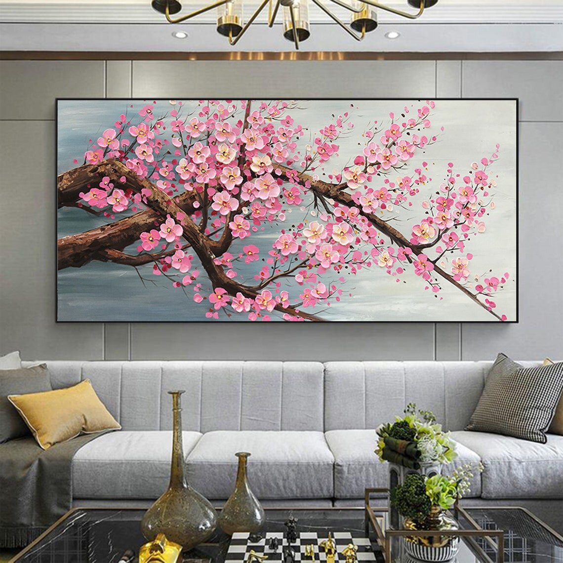 Painting Knife Palette - Toile d'art moderne en fleurs de