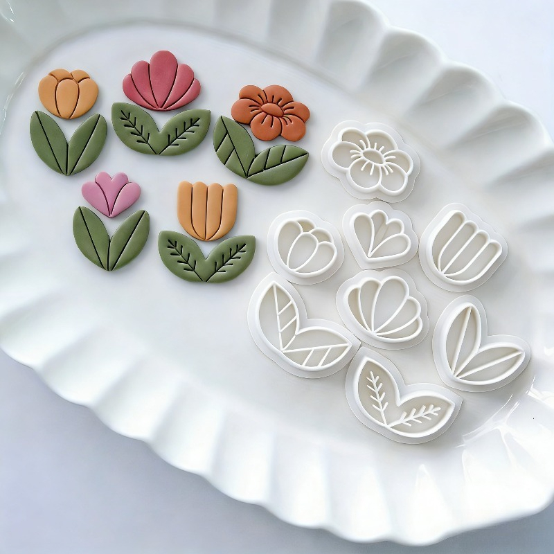 Art Craft Leaves - 8 emporte-pièces à ressort en pâte