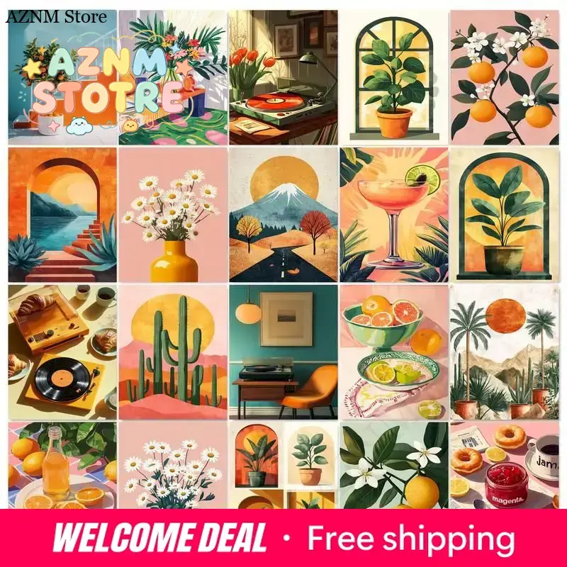 Art Craft For Adults - GATYZTORY Cadre Peinture Numérotée DIY Fleurs