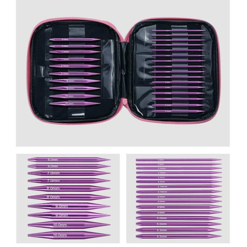 Knitting Needle Circular - 13 ensembles d'aiguilles circulaires violettes de