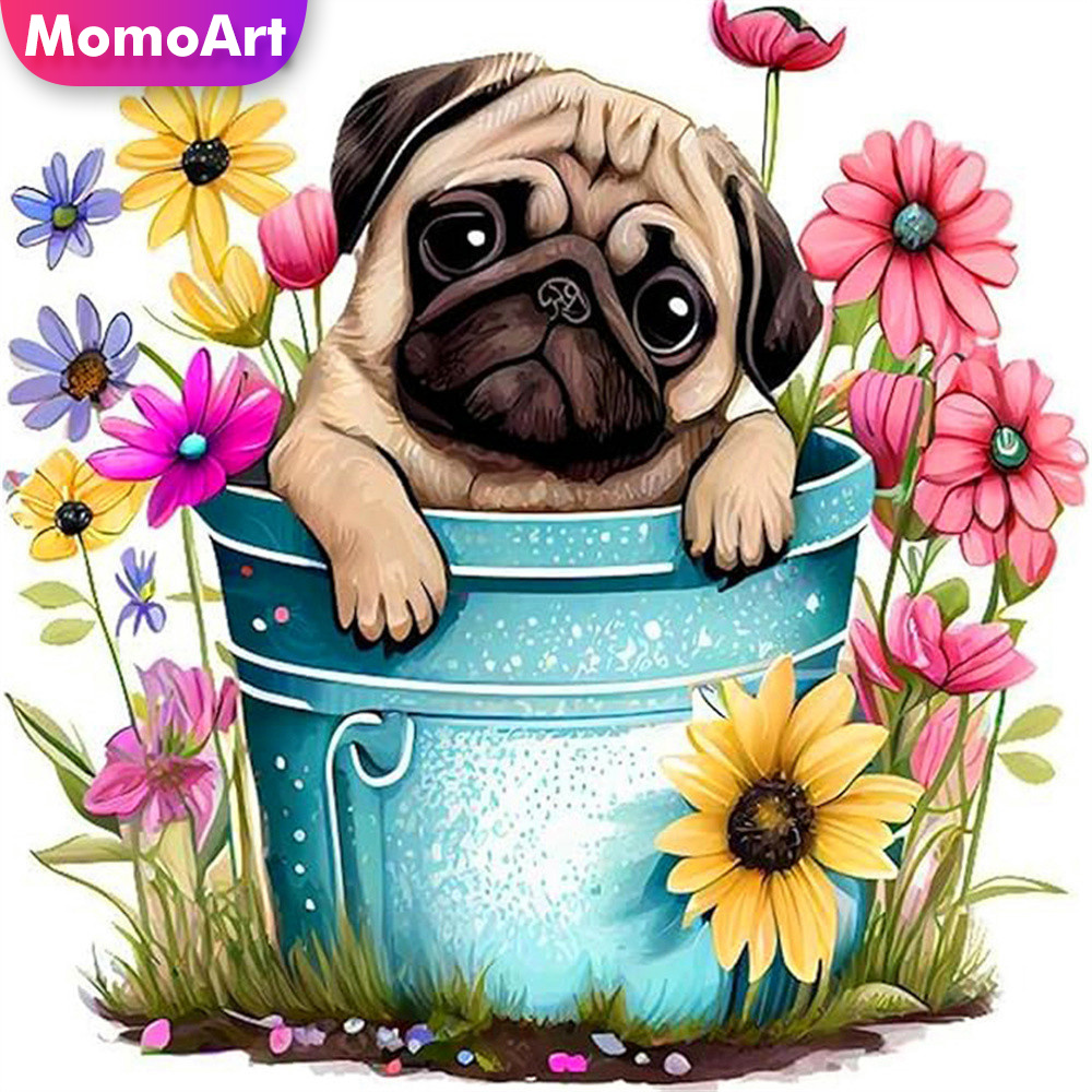 Art Craft Kite - Momoart Diamond Art Painting Dog Animal