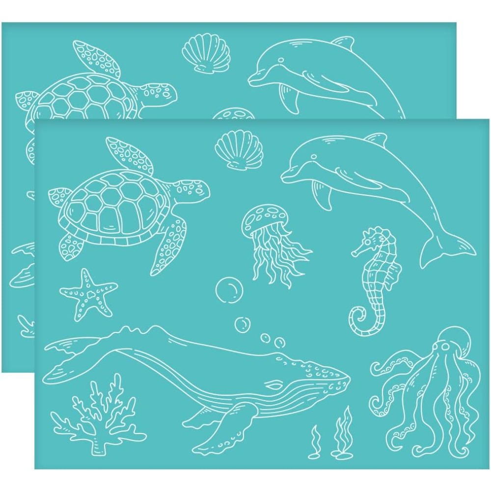 Silk Screen Printing - 2 pièces 11x8.6 pouces Animal de