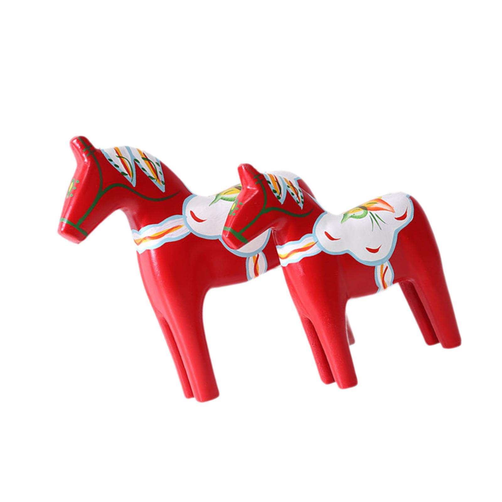 Art Craft Horse - Figurine de cheval Dala, 2 pièces,