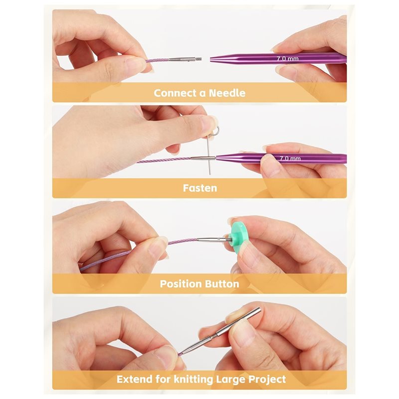 AT02-Étui en cuir inclus, ense - Knitting Needle Circular avis et prix
