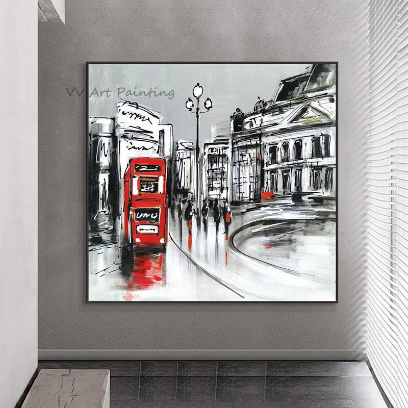 Peinture à l'huile de bus roug - Painting Knife Palette avis et prix