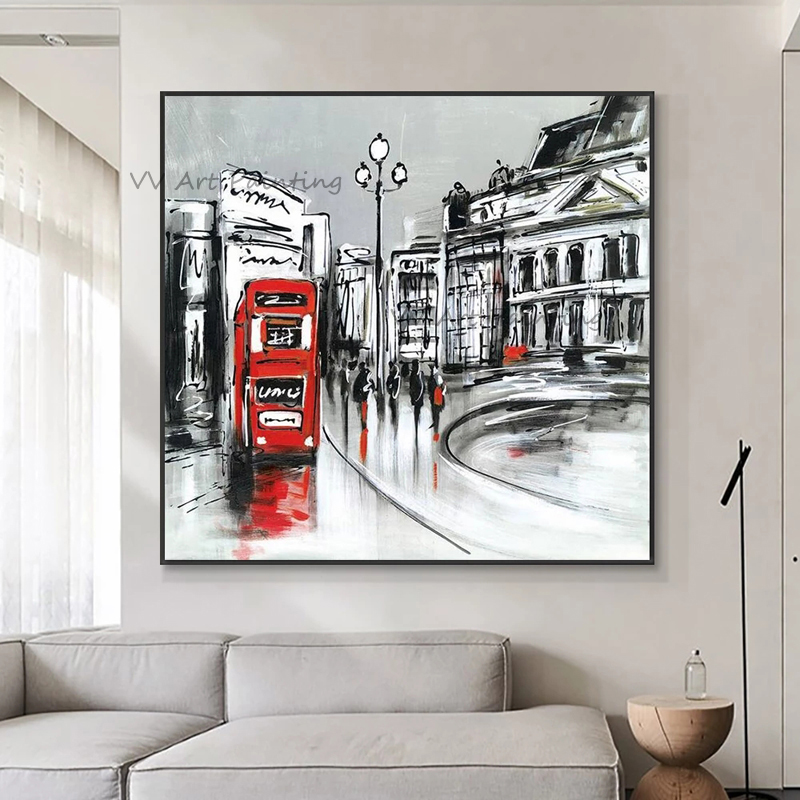Peinture à l'huile de bus roug - Painting Knife Palette avis et prix
