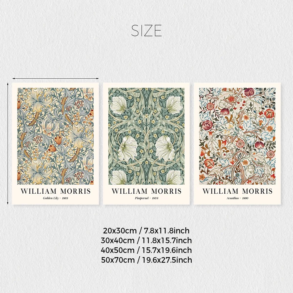 Lot de 3 impressions murales s - Art Craft William Morris avis et prix