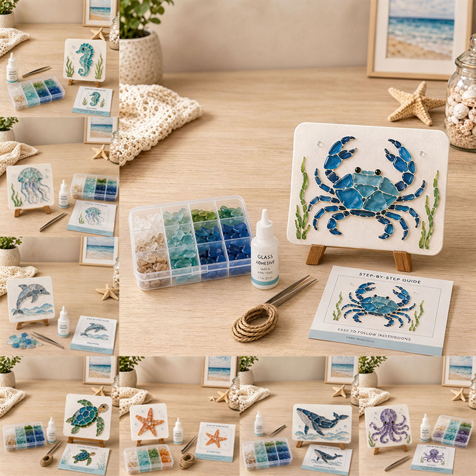 Kit d'art en verre de mer à fa - Art And Craft Nature avis et prix
