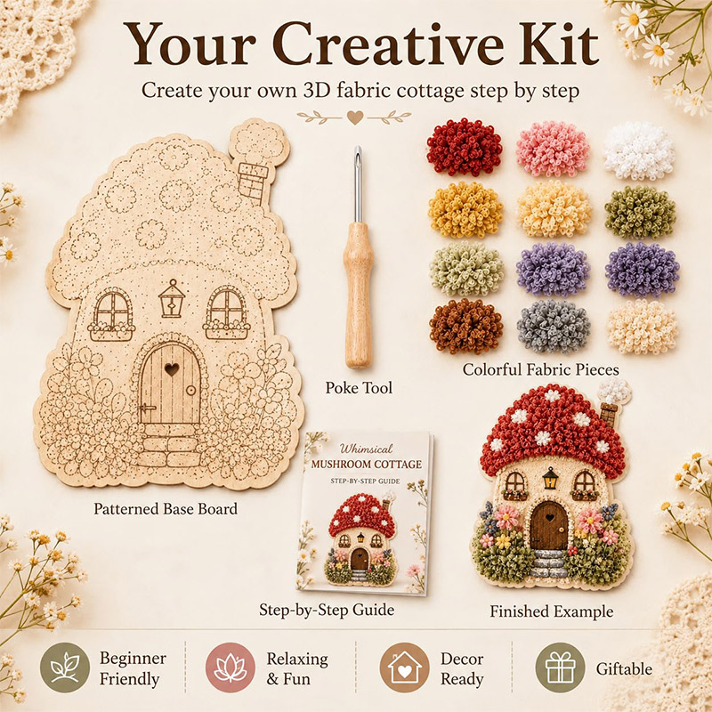 Kit DIY Poke Art Maison Champi - Art Craft Us avis et prix