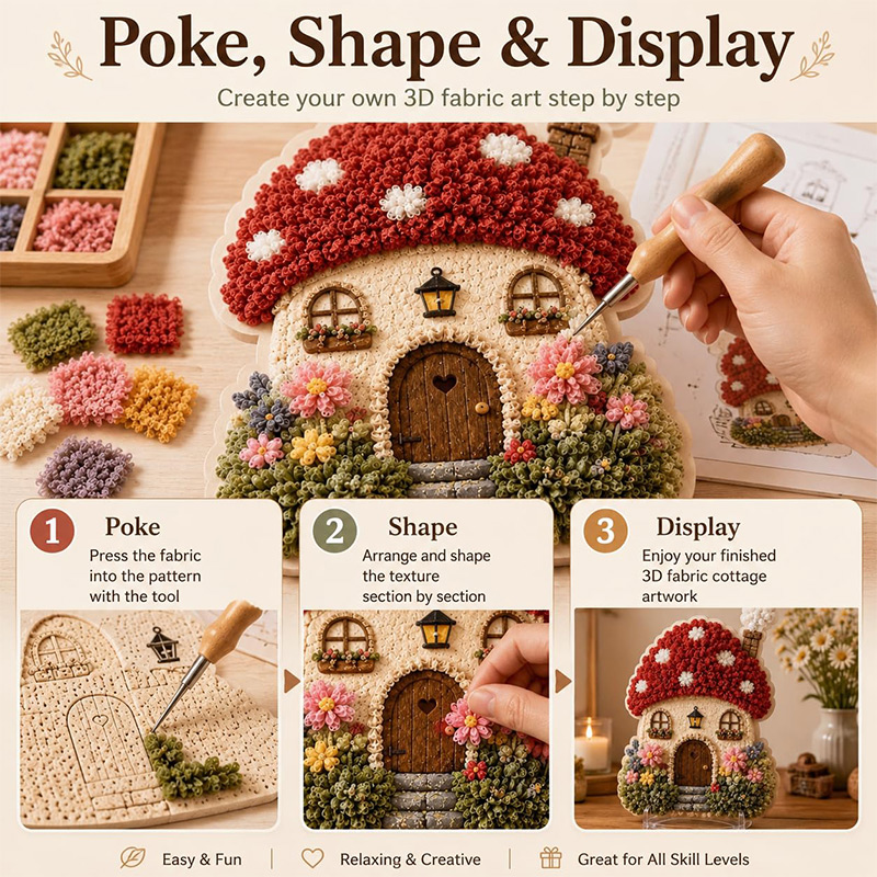 Kit DIY Poke Art Maison Champi - Art Craft Us avis et prix
