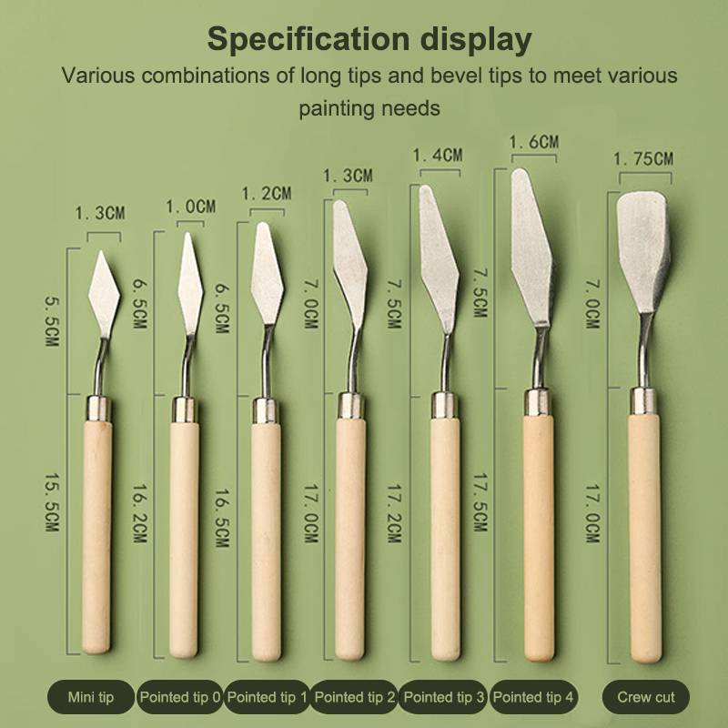 ★ ▲ Lot de 7 couteaux à huile  - Painting Knife Palette avis et prix