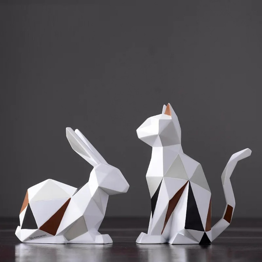 Statues de lapin et de chat en - Art Craft Rabbit avis et prix