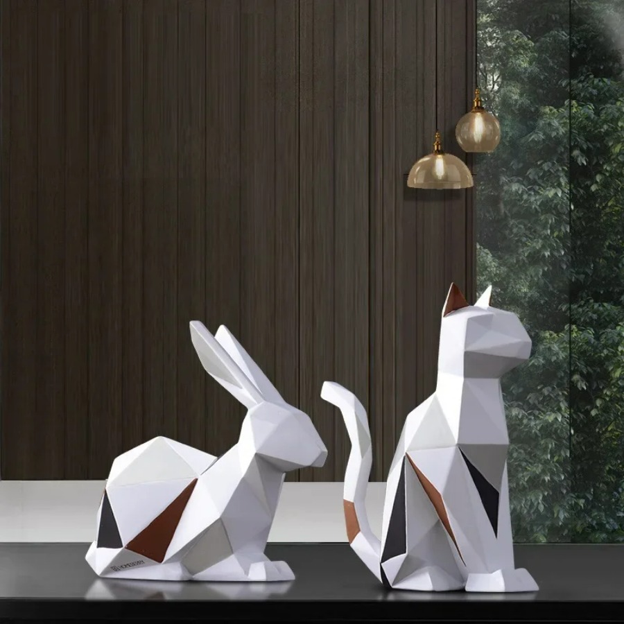 Statues de lapin et de chat en - Art Craft Rabbit avis et prix