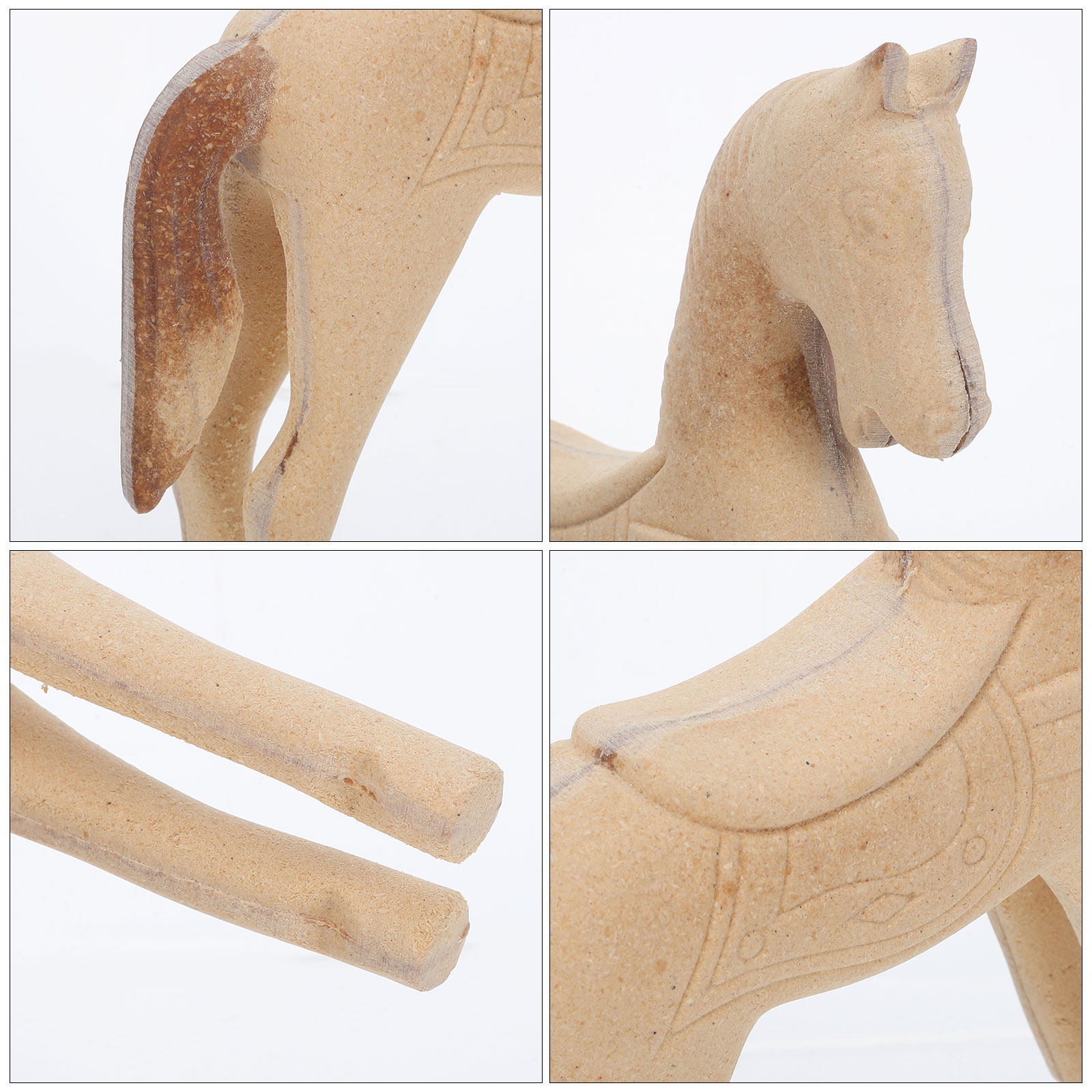 Cheval en bois brut 8,2x6,7 po - Art Craft Horse avis et prix