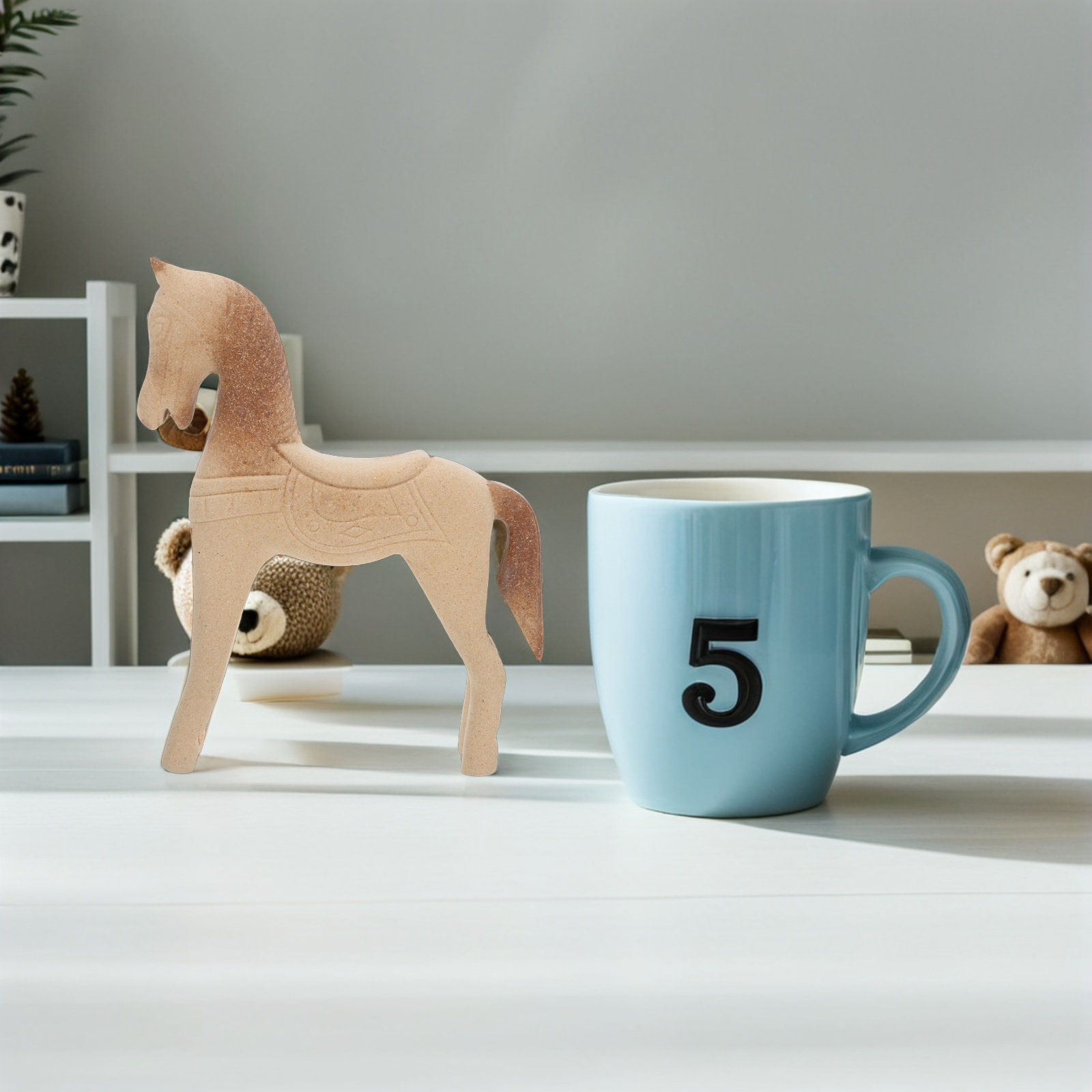 Cheval en bois brut 8,2x6,7 po - Art Craft Horse avis et prix