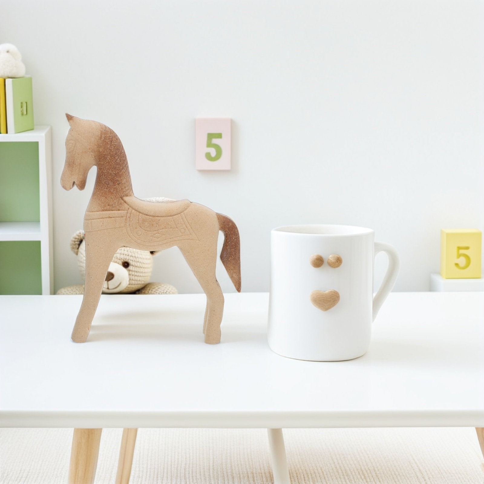 Cheval en bois brut 8,2x6,7 po - Art Craft Horse avis et prix