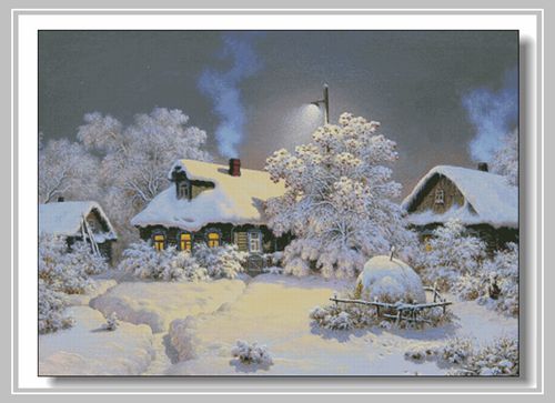 Village d'hiver broderie cabin - Art Craft Village avis et prix