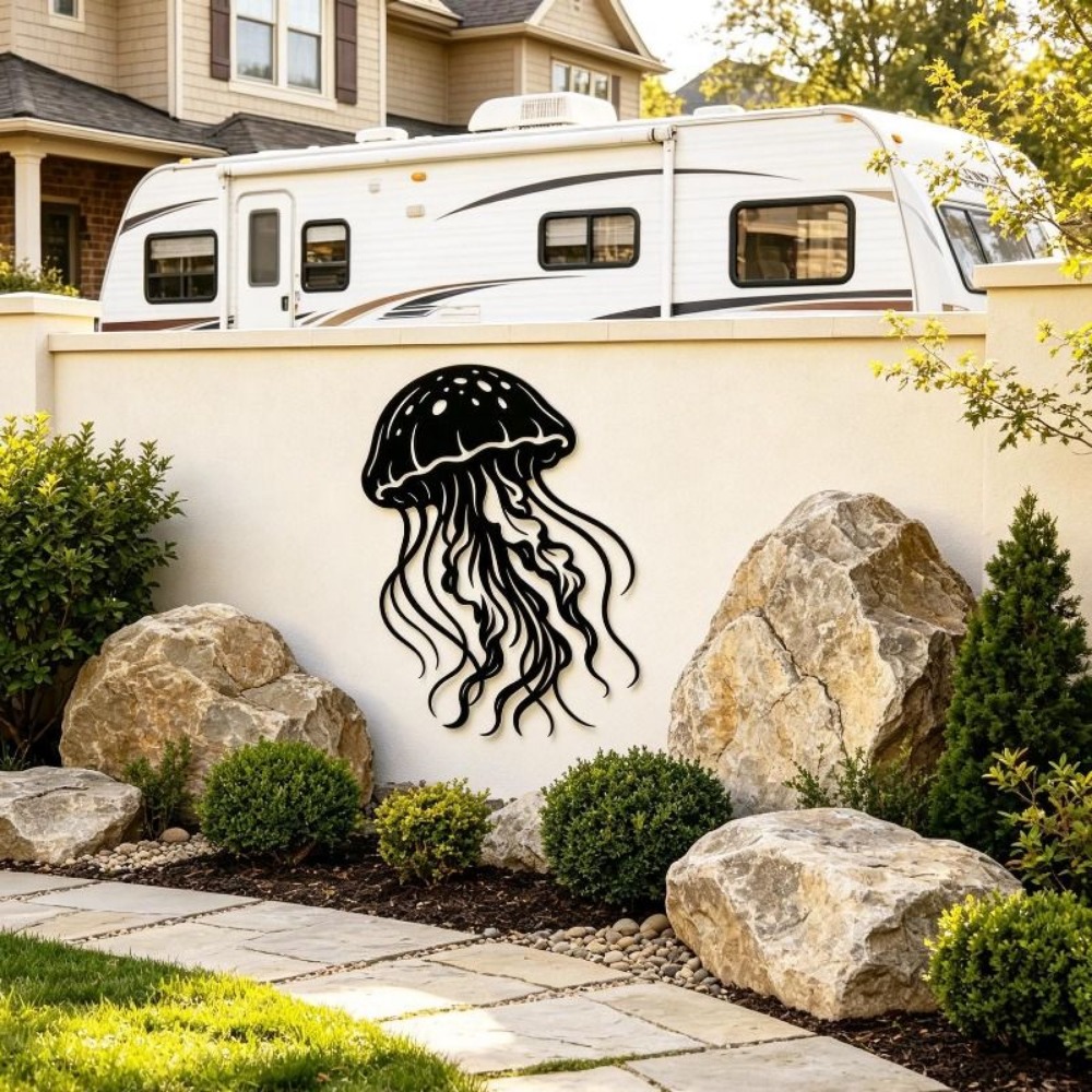 CIFBUY Sculpture murale en mét - Art Craft Jellyfish avis et prix